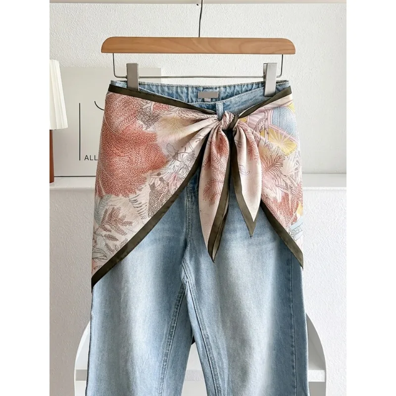 cachecol-rosa-fino-saia-curta-feminina-com-cinto-acessorio-de-moda-estilo-vintage-material-de-seda-leve
