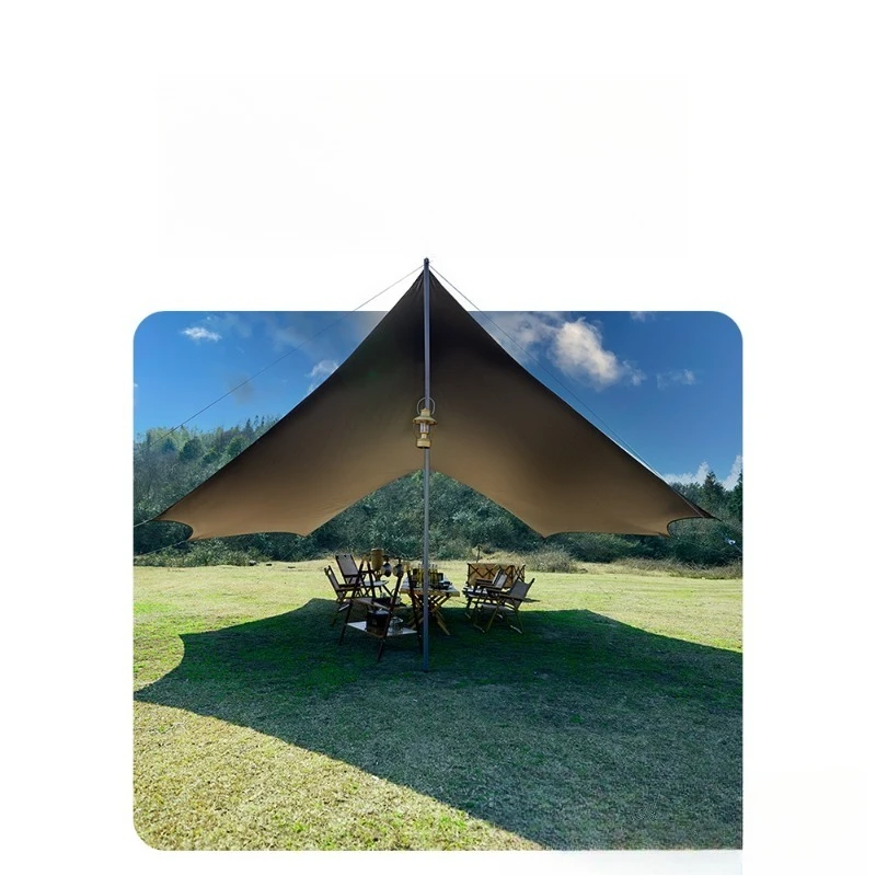 

Titanium vinyl canopy tent outdoor camping equipment windproof sunshade sunscreen