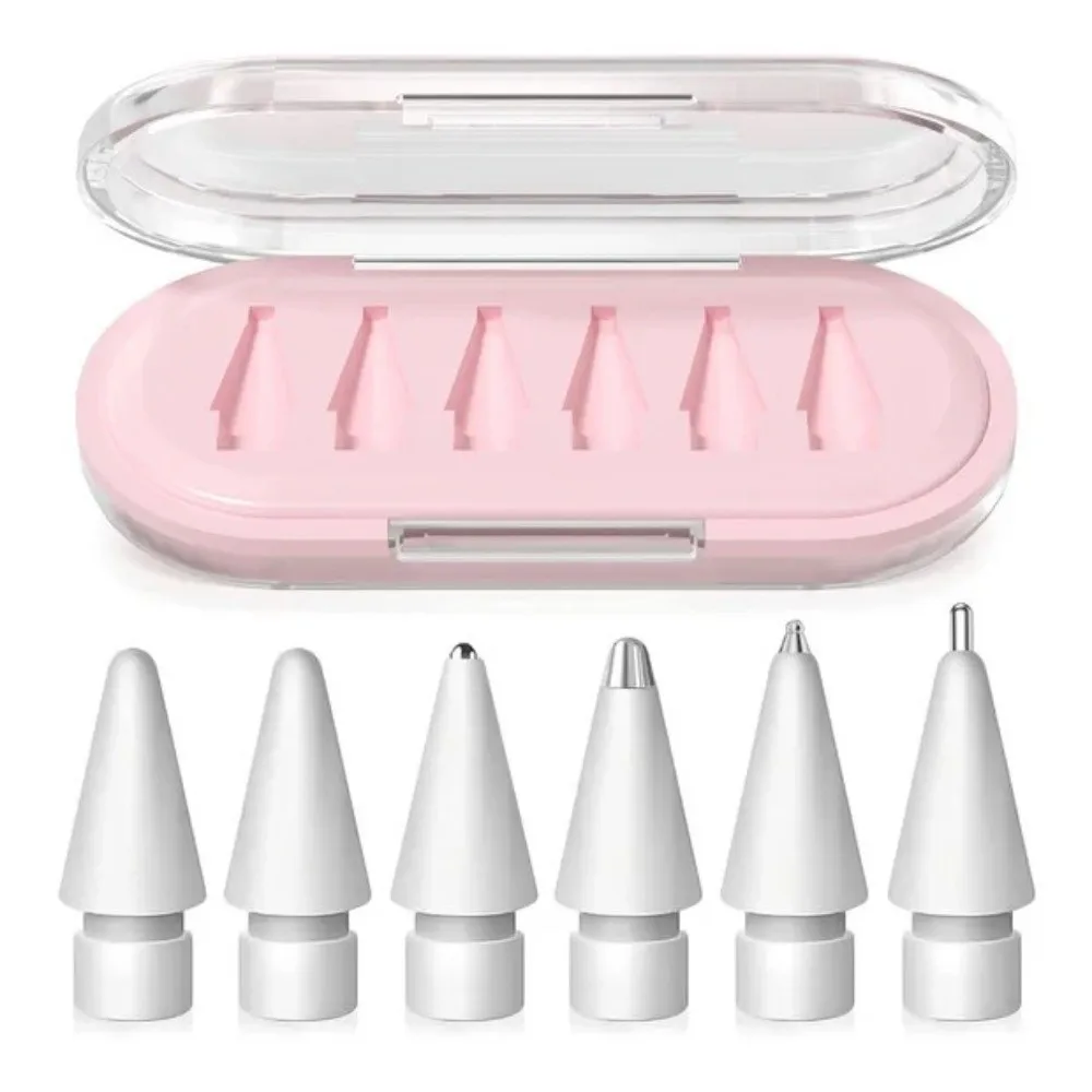 

6PCS/Set Wear-Resistant Mixed Pen Tip Set Flexible Continuous touch Replacement Pencil Tips for Apple Pencil 1/2 USB-C Pro