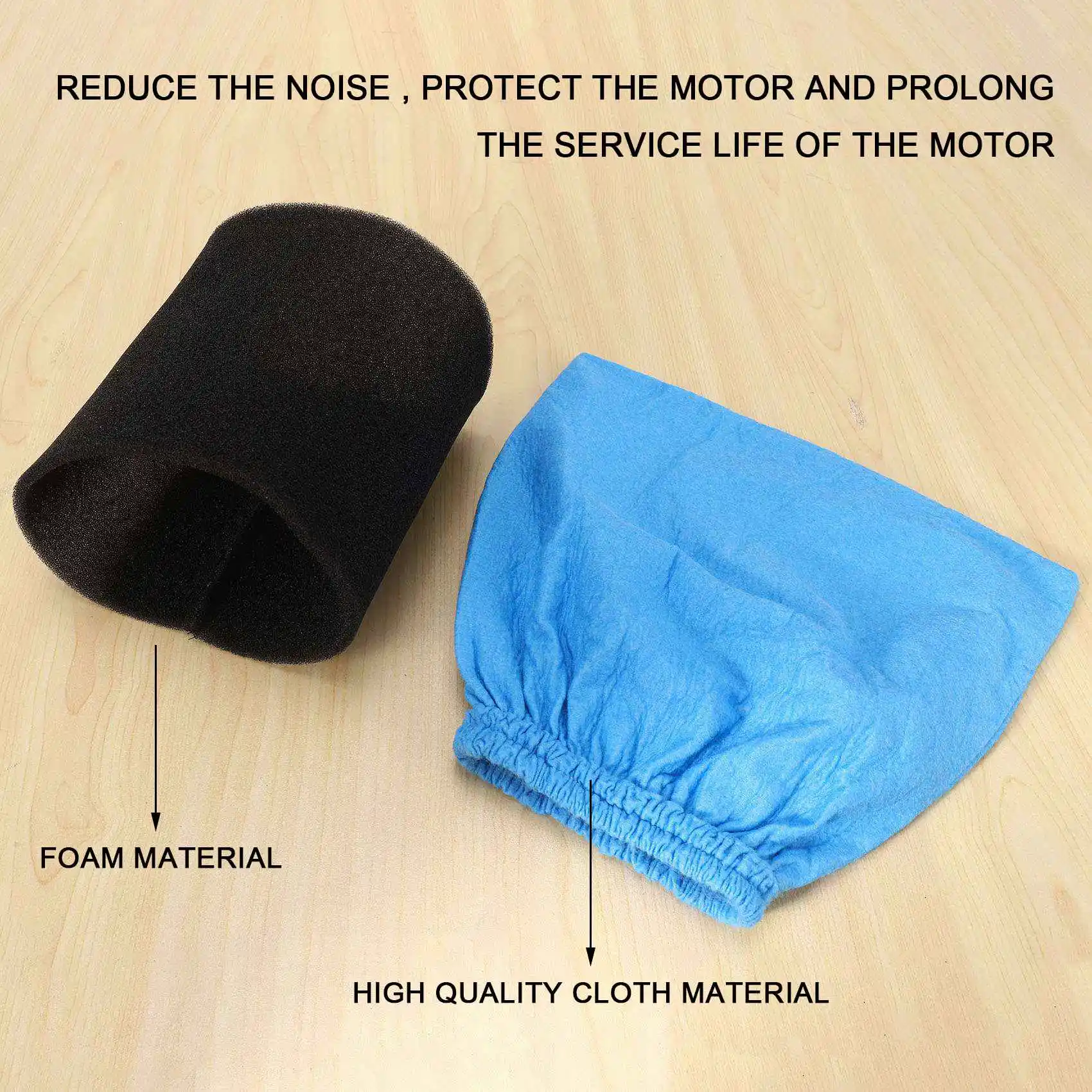 Textile Filter Bags Wet and Dry Foam Filter for MV1 WD1 WD2 WD3 Vacuum Cleaner Filter Bag Vacuum Cleaner Parts