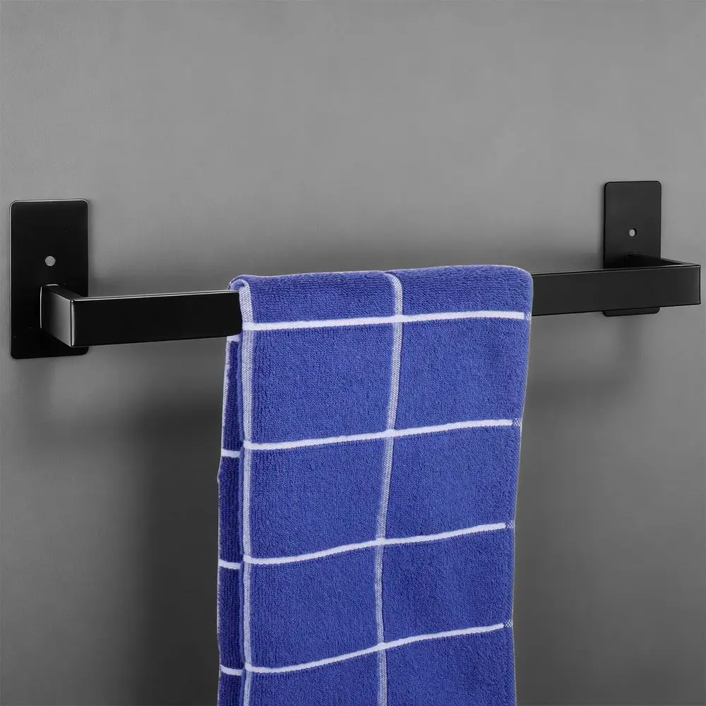 

16-Inch Adhesive Bathroom Towel Bar - Easy Install, No Drilling, Premium Stainless Steel Towel Rack for Hand Towels, Kitchen, To