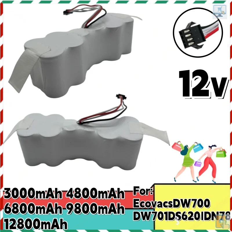 Подходит для аксессуаров для подметальных роботов Ecovacs DW700, аккумулятора Miaomiao DW701, оригинальной подметальной машины DS620, 12 В, 3000 мАч 🛒 ;