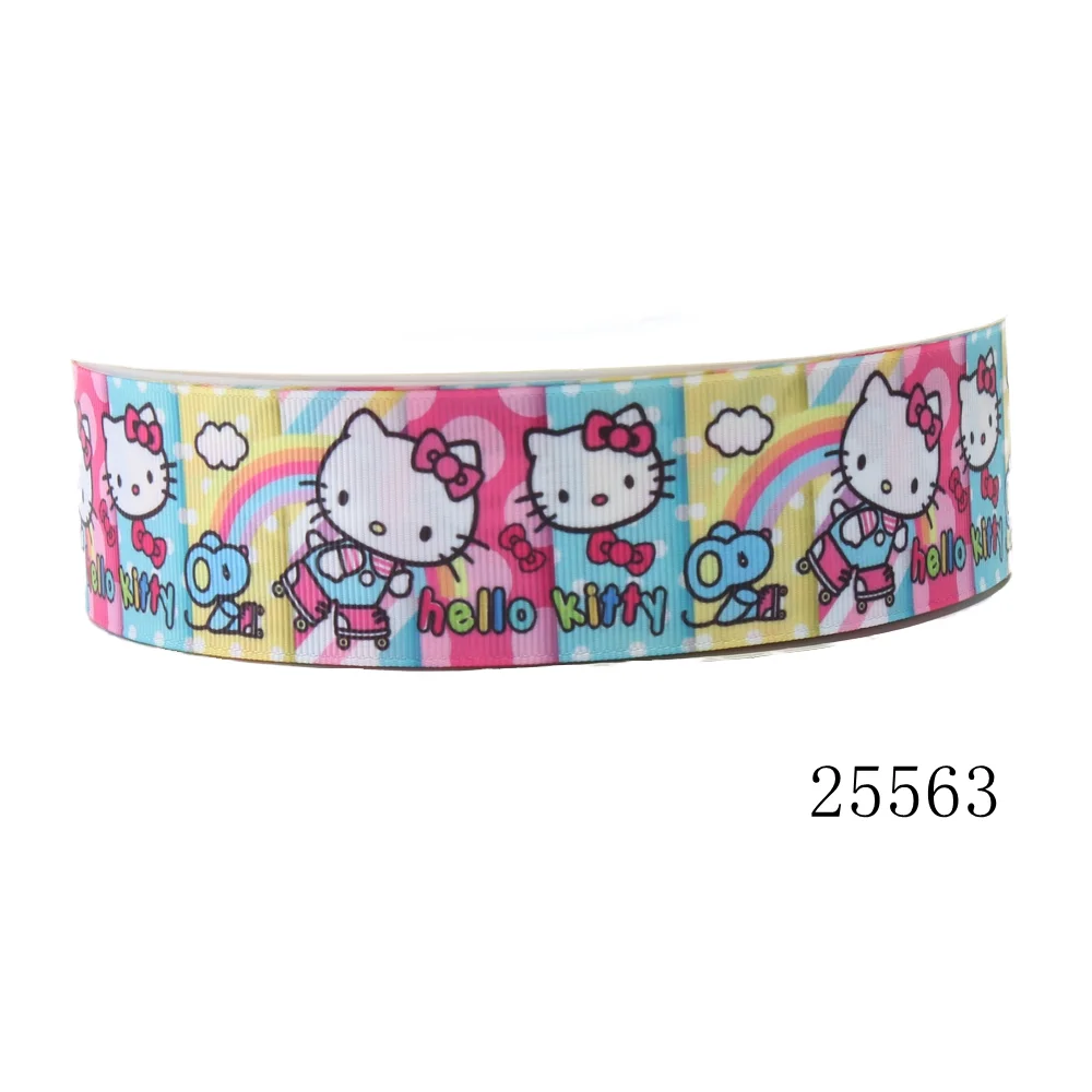 10Yards Hello Kitty 38mm Grosgrain Ribbon for Hairbows Gifts DIY Craft Materials