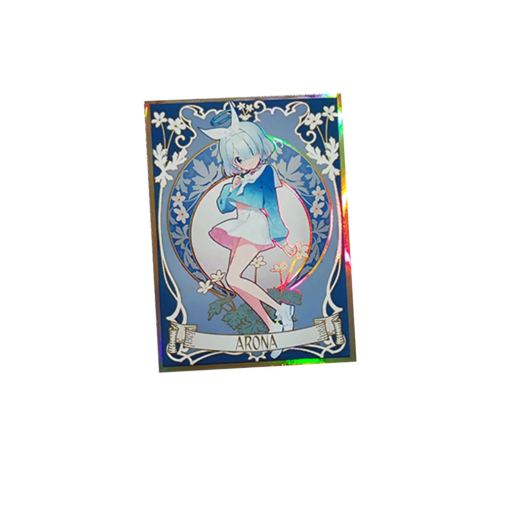 

60ct 67x 92mm Holographic Flashing Top Loading Trading Card Sleeves Deck Protector for MTG/TCG/PTCG Art Anime Printing Card