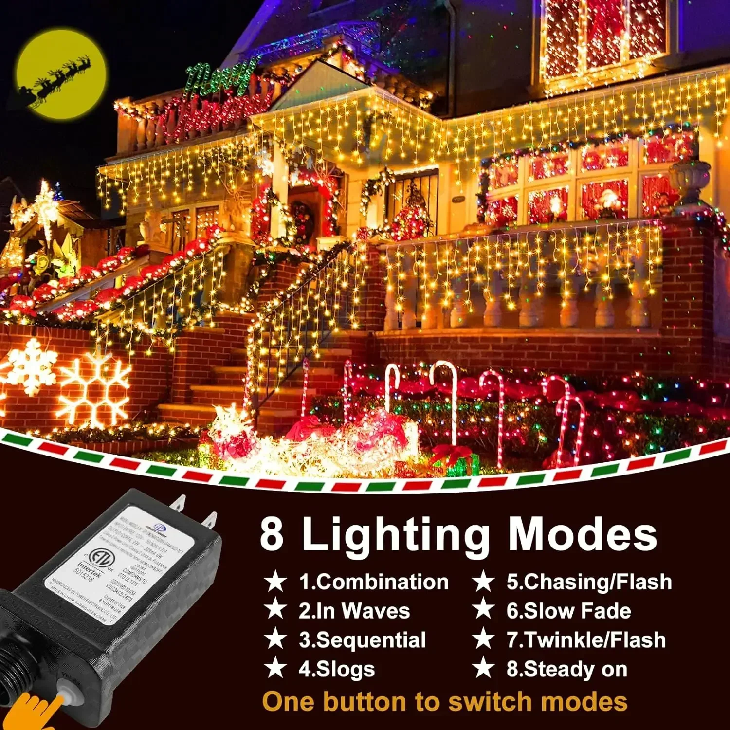 Festoon Led Lights พวงมาลัยถนนกลางแจ้ง 4M (W) * 0.6M (H) 8 โหมด Starry Sky Model Clear Wire New Year Curtain Fairy String Lights Christmas Decorations 2025 สําหรับงานแต่งงาน / บ้าน / วาเลนไทน์ / คริสต์มาส / ตกแต่งสวน