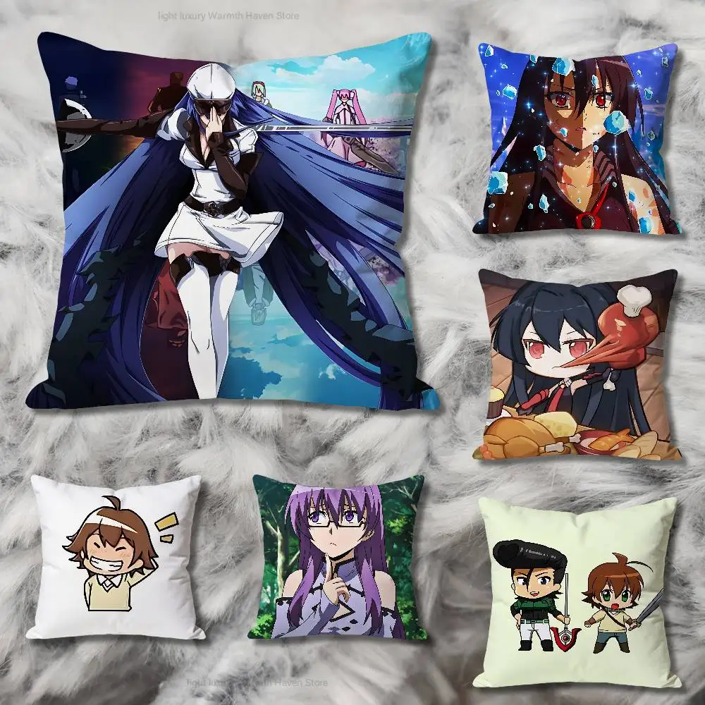 Cool A-Akame G-Ga Kill Pillow Cases for Bedroom Living Room Sofa Home Decor Polyester Cushion Cover with Zipper