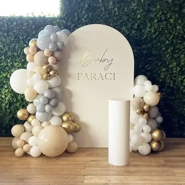 Wedding Arch Cover White Spandex Fitted Arch Cover for Round Top Backdrop Stand Covers for Wedding Birthday Party Decoration