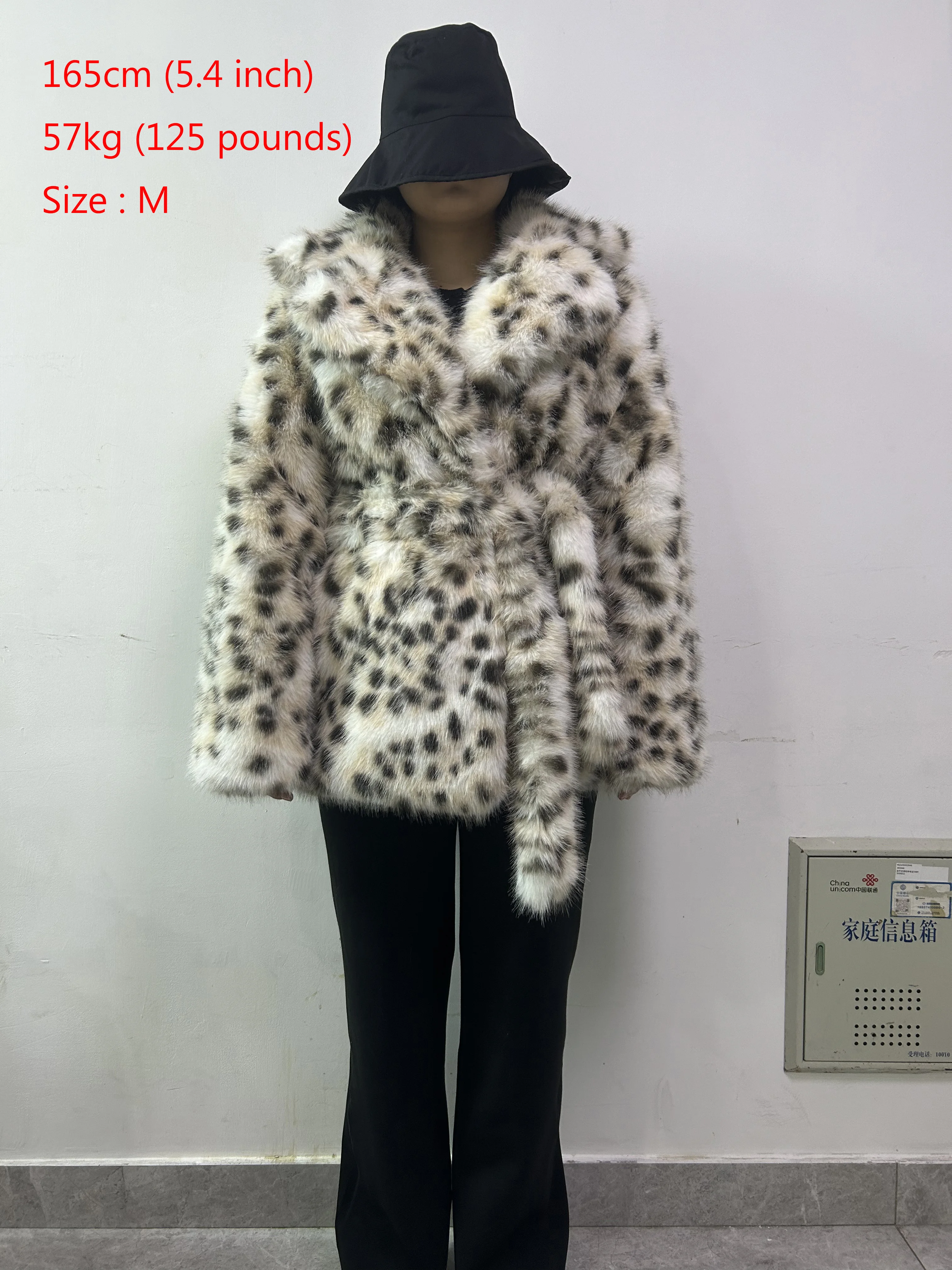 New Elegant Winter Coats for Women Long Belted Leopard Faux Fox Fur Coat Fluffy Faux Fur Jacket Coats Clothes for Women Overcoat