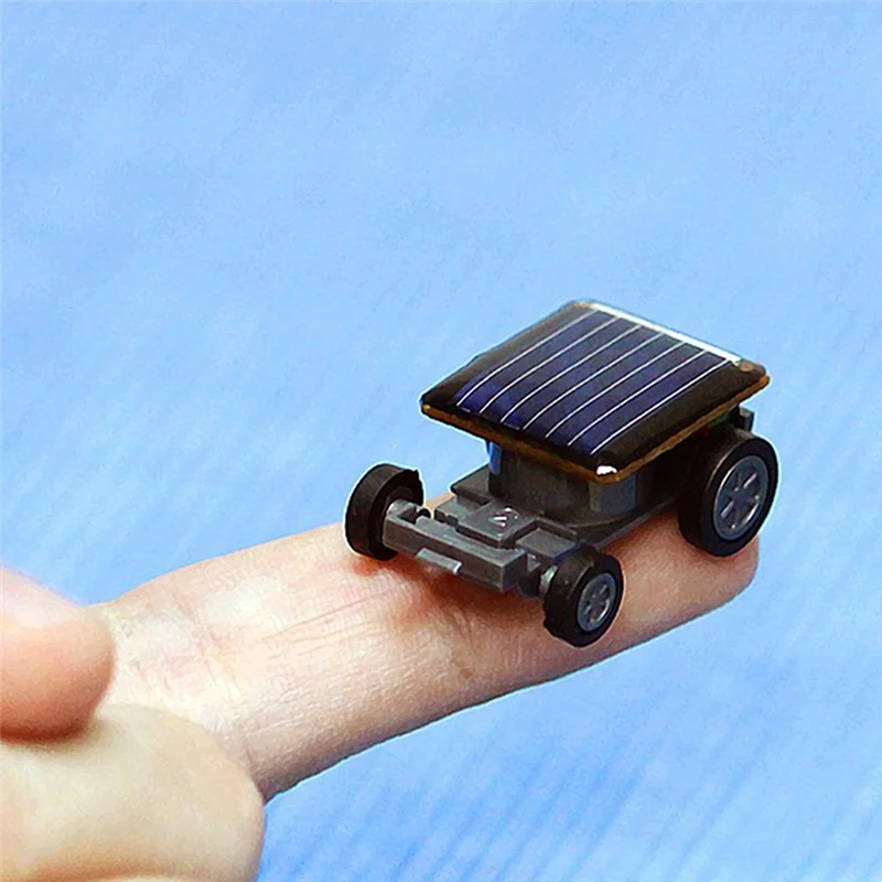 YSUN-5X High Quality Smallest Mini Car Solar Power Car Racer Educational Gadget Children Kid's Solar Power Black