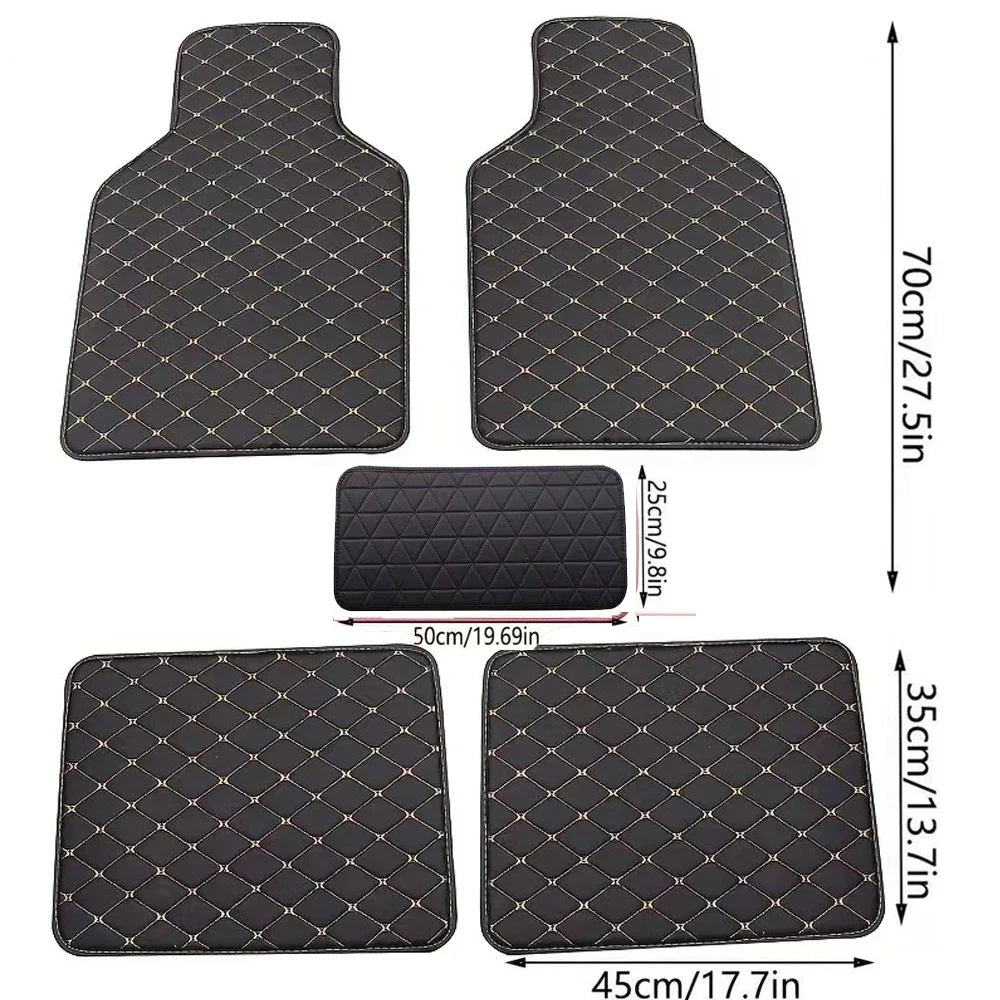 Car Floor Mat Universal Fit Front & Rear Automotive Carpet Floor Mats For Suvs Sedans Vans Automotive Interior Accessories