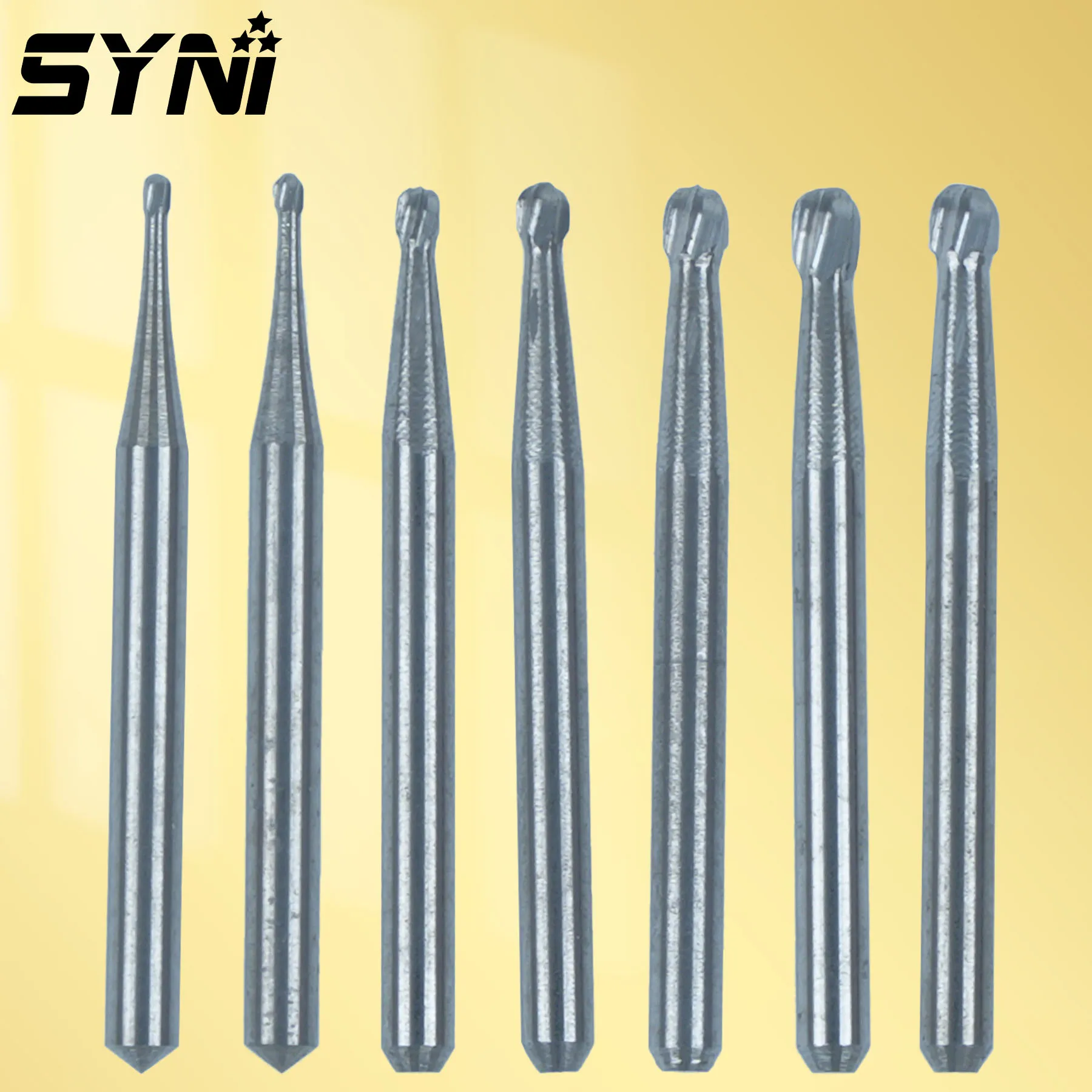 SYNI Dental Carbide Ball Strawberries Tungsten Drill Bits FG Round for High Speed Handpiece dental materials dentistry