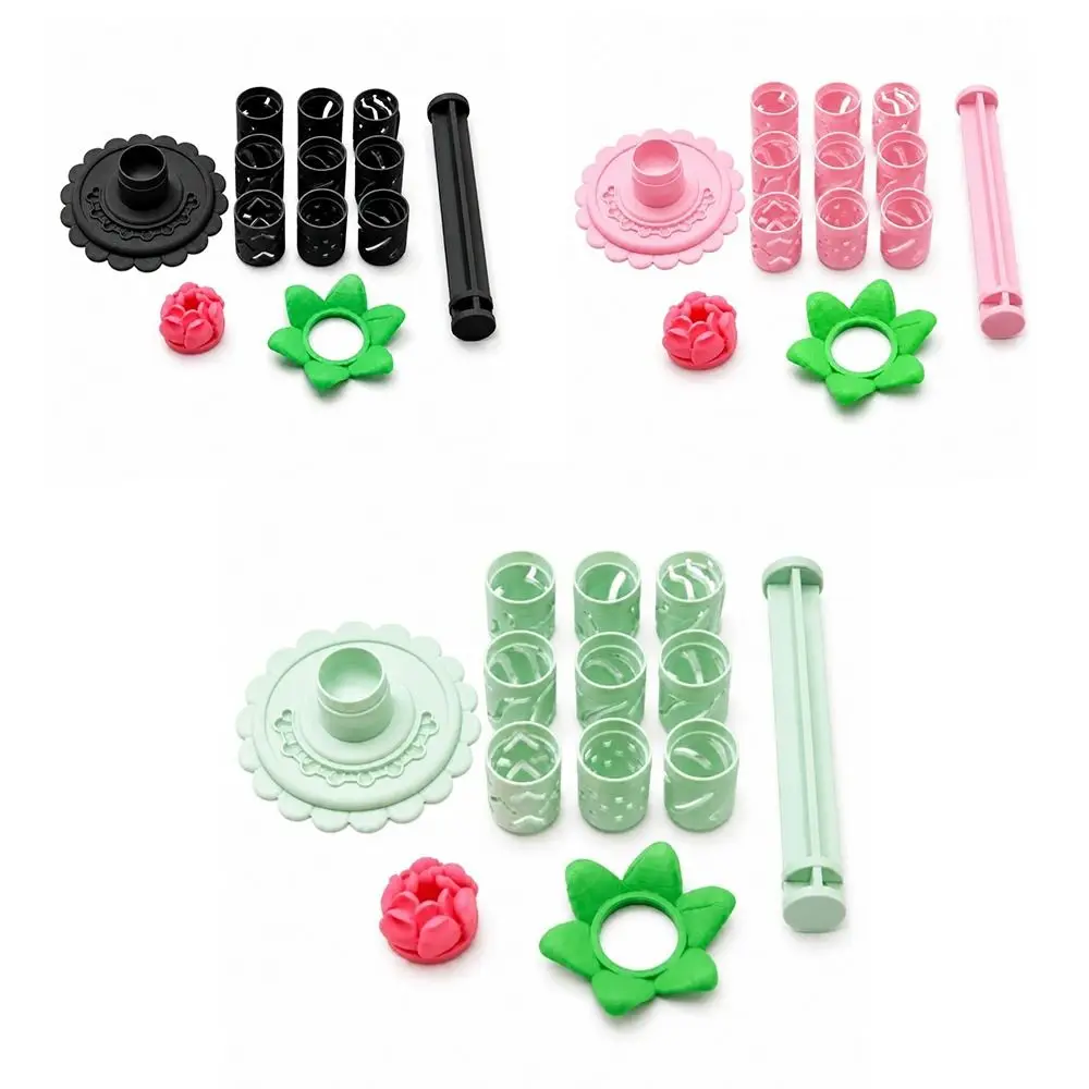 3D Printed Modular Clay Bloom Maker Modular Handmade Polymer Clay Flower Shaper Easy-Press Reusable DIY Clay Floral Mold Tool