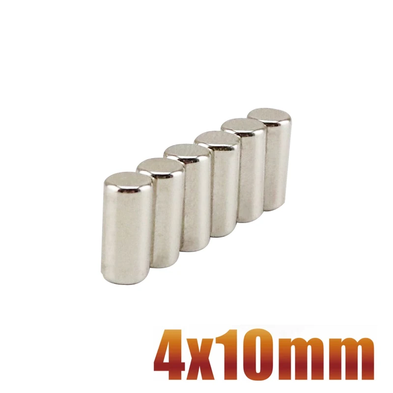 5-100PCS 4mmx10 mm Strong Cylinder Rare Earth Magnet 4 x 10mm Round Neodymium Magnets 4x10mm Mini Small N38 Magnet 4*10 mm