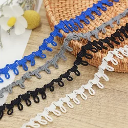 25 Yards Colorful 28 Colors Elastic Trim Ribbon Buttonhole Loop Handmade Lace Trimming Clothes Sewing Accessories