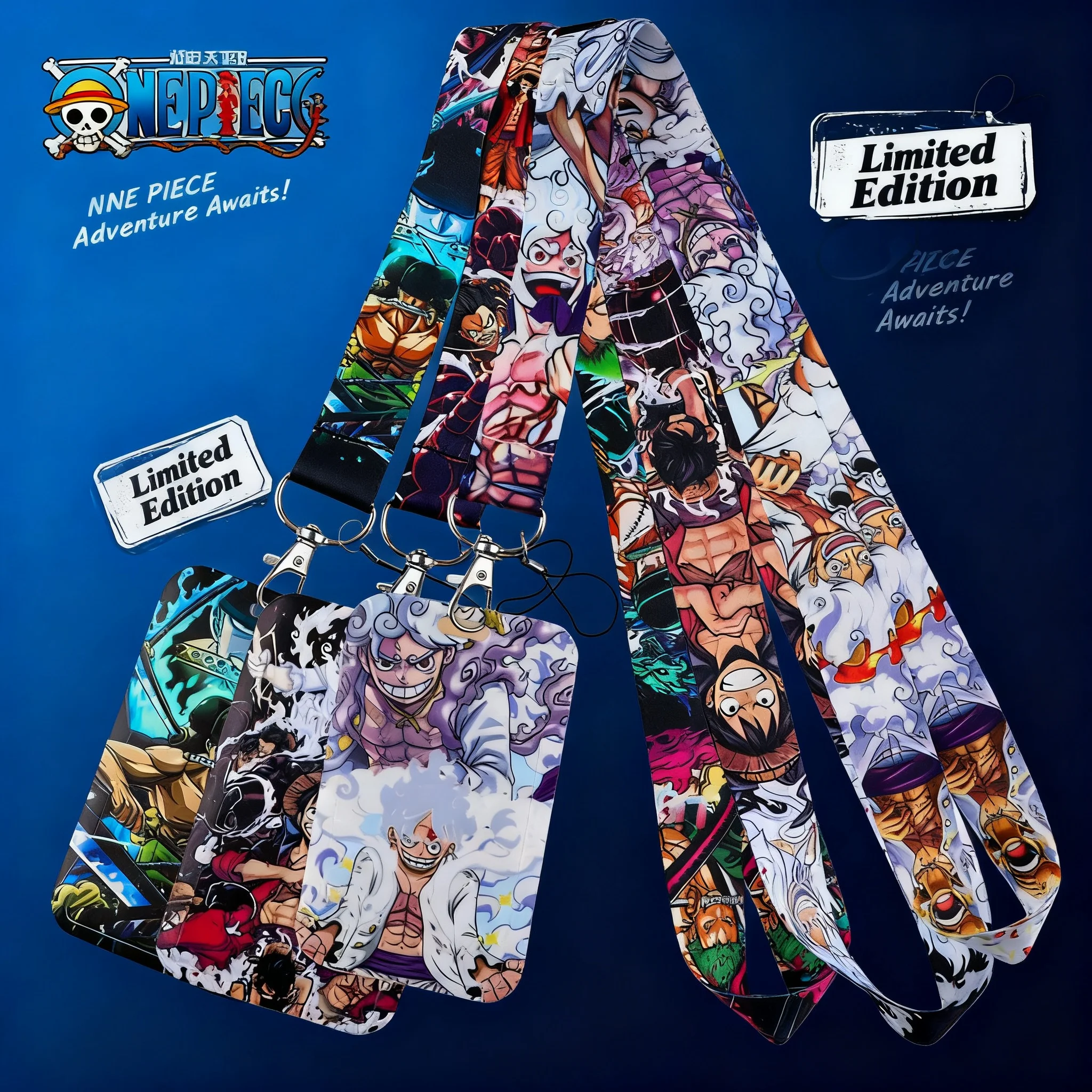 

Zoro Anime Pirate Cosplay Keychain Neck Strap Card Holder ID Badge Holder Phone Straps Keyrings Lanyard Accessories Gifts for