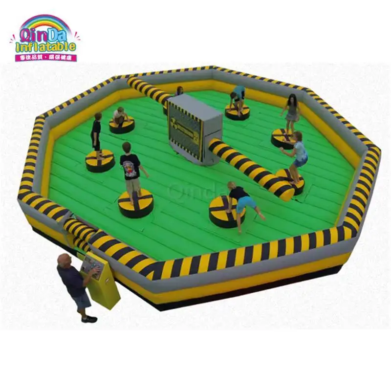 Inflatable Total Wipeout Game Wipe out Inflatable Sweeper Eliminator Toxic Inflatable Meltdown Game for Sale