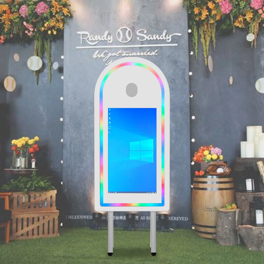 卸売 55インチ LCD タッチスクリーン ウェディングフォトブース セルフィーミラー 32インチタッチミラーと互換性あり 結婚式用