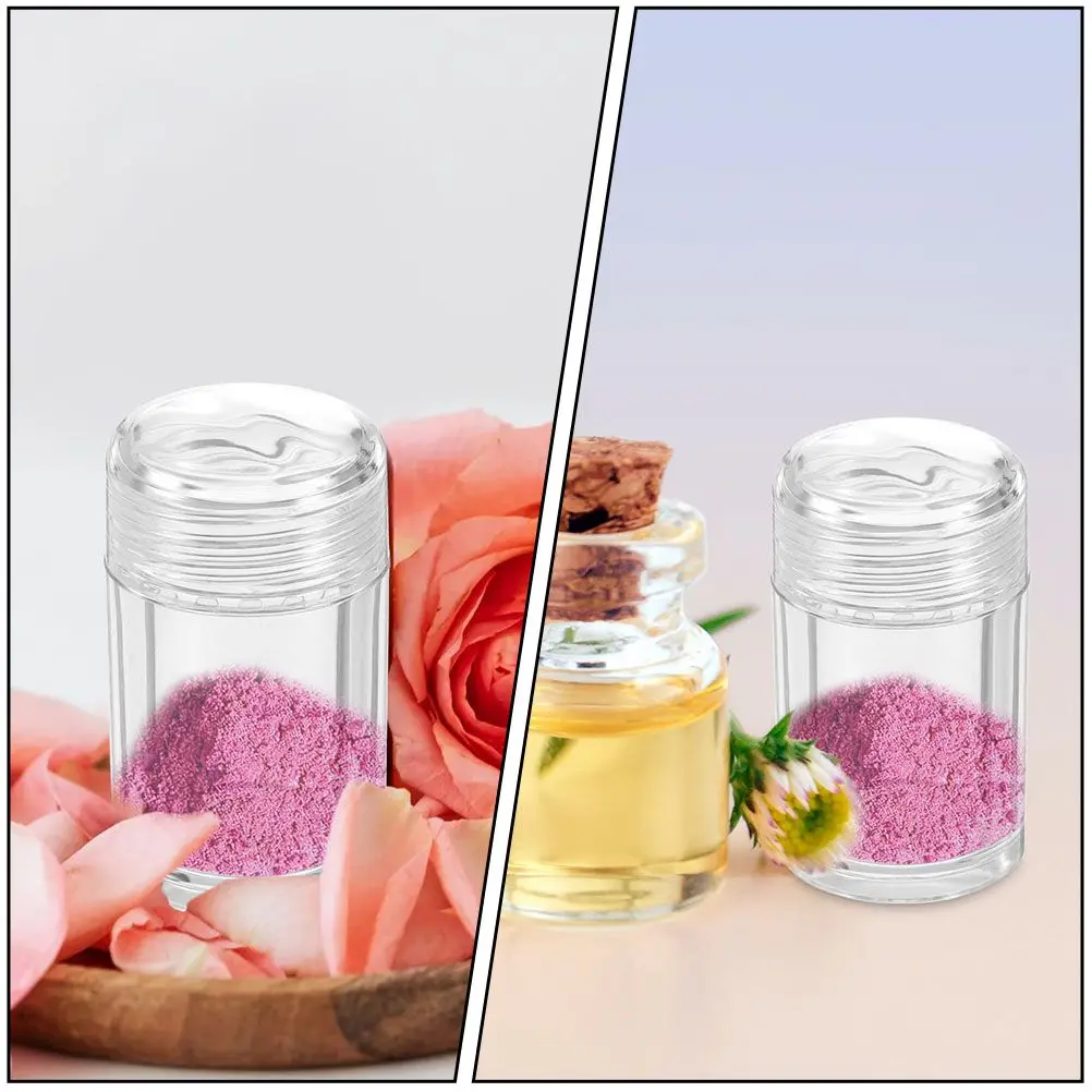 6 Pcs 10ml Mini Loose Powder Bottles Travel Glitter Containers Plastic Packaging Open Hole Design Fit For Makeup