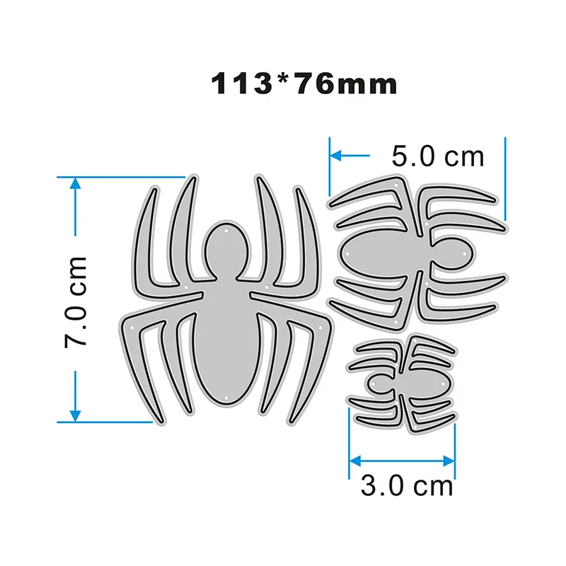 New Three Sizes Of Spiders Craft Embossing Mold 2024 Metal Cutting Dies for DIY Decorative Scrapbooking Album Card Making