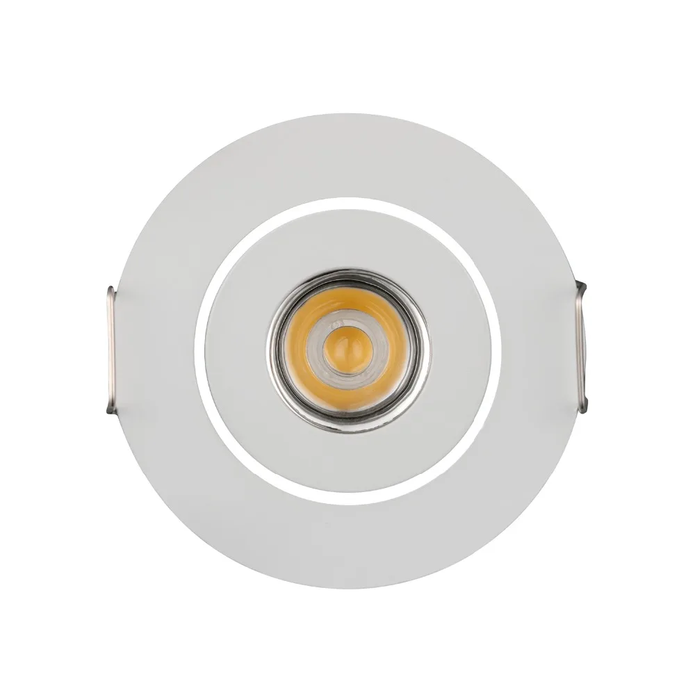 Factory Dimmable LED Mini Spot Recessed Ceiling Downlight 3W White Black Silver Gold Cabinet Lamp Include Driver