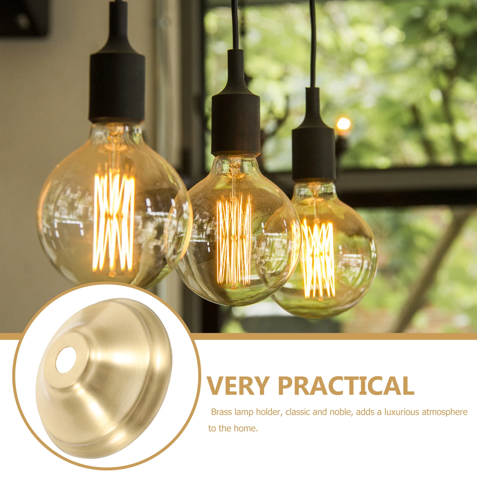 

Pure Brass Lamp Holder Cup Metal Base Socket Adapter For Floor Lamps Wall Ceiling Light Modern Finial Decorative Light