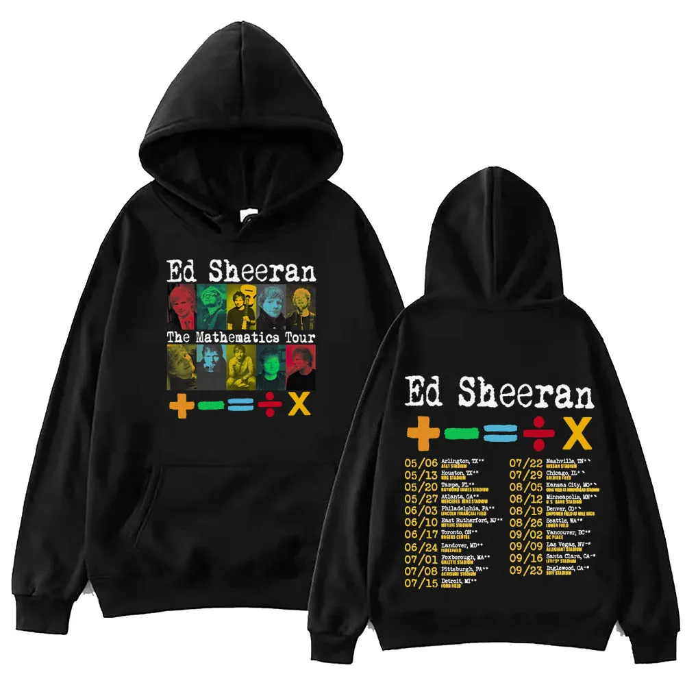 Ed Sheeran Mathematics Tour 2024  Hoodie Harajuku Hip Hop Pullover Tops Fans Gift