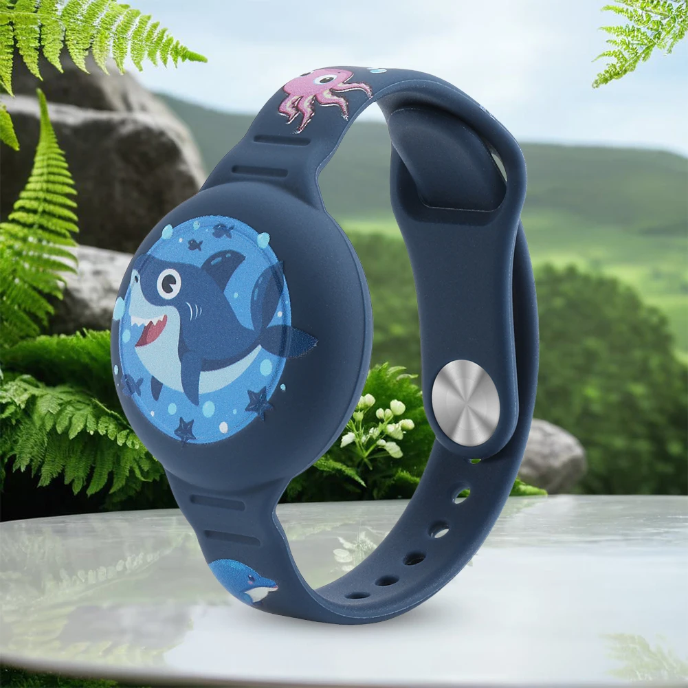 Cute Bracelet Waterproof Cartoon Wristband Silicone Lightweight GPS Tracker Holder for AirTag