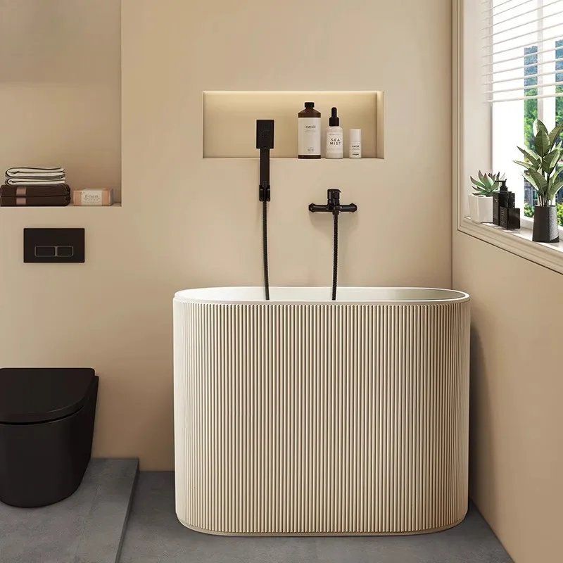 

Japanese Organizer Bathtub Photography Household Freestanding Keep Warm Bathtub Edge Barrier Large Baignoire Home Furniture