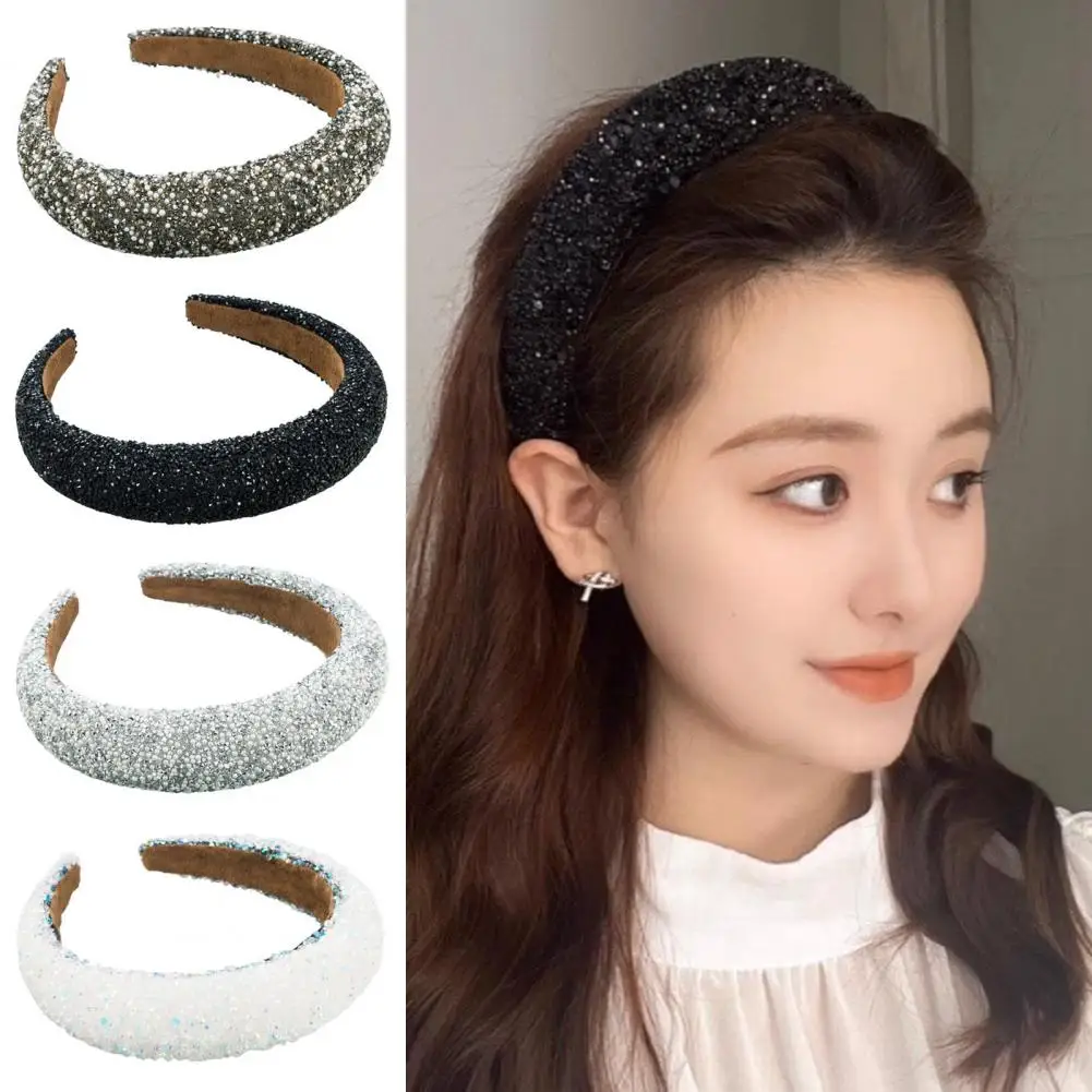 Hair Hoop Lightweight Elegant Rhinestone Hair Hoop for Women Luxury Headband with Heightened Design Lightweight for Stylish