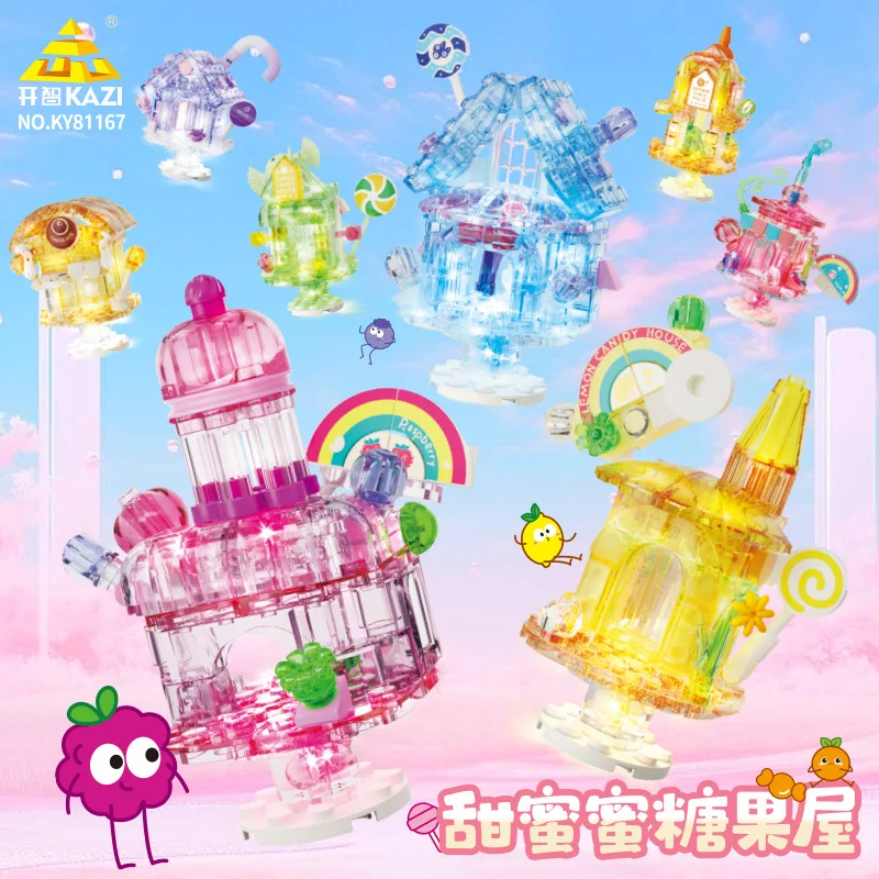 

Qujia Sweet Candy House Building Blocks Educational Toy for Girls Creative Play Gift
