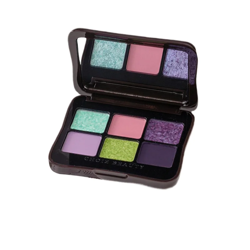 CHOIZ BEAUTY 6-Farben-Chameleon-Lidschatten-Palette, schimmernd, matt, hochpigmentierte, wasserfeste Lidschatten, Make-up-Sets, Kosmetik-Komplettset