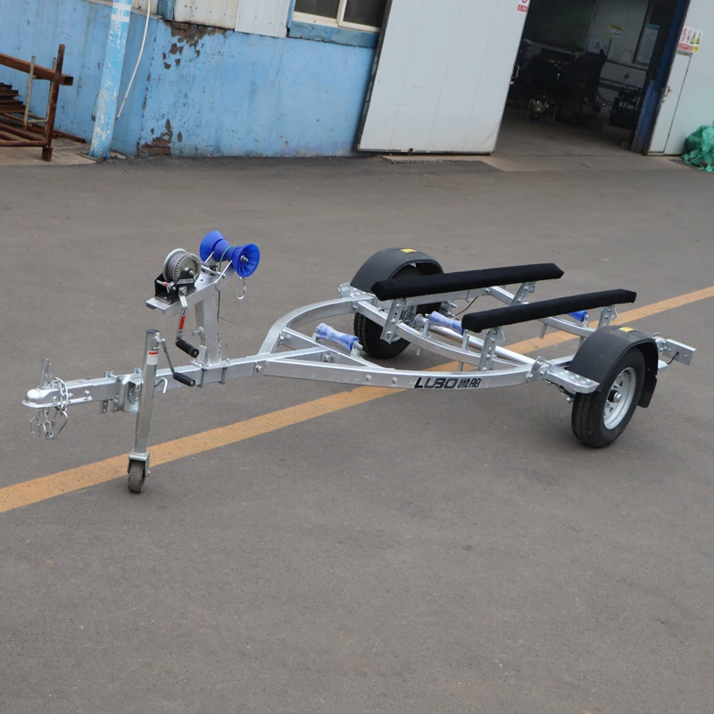 High Quality Customized New hot sale 4.05m Wooden Bunk Boat Trailer Galvanized