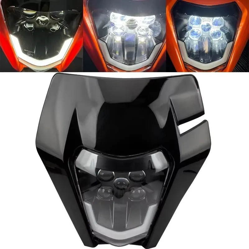 ktm-exc-sxf-mx-ダートバイク-エンデューロ用-モーターサイクル-led-ヘッドライト-ヘッドランプ-スーパーモト-フェアリング-led-ヘッドライト