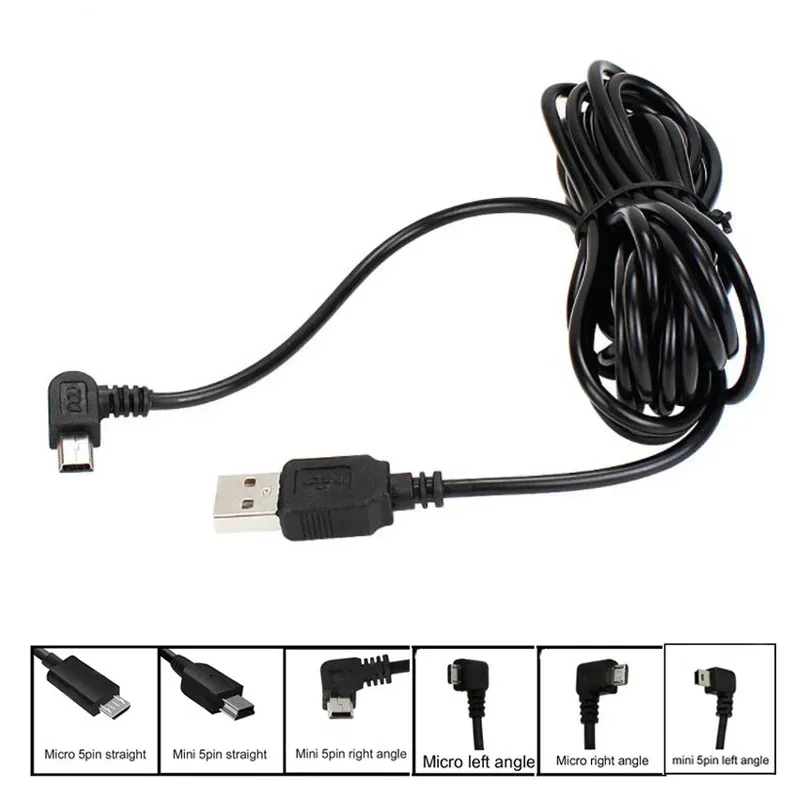 

3.5m Extention Car Camera DVR Power Cable Charger Adapter for Dash Cam Output 5V/2A Mini Micro USB Drop Shipping