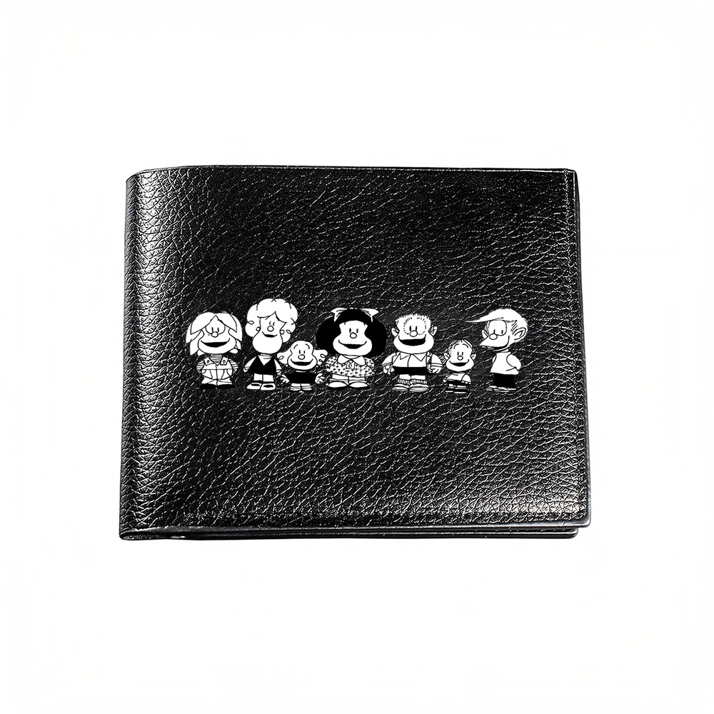 Family Cartoon Characters Design Men's Wallet Card Holder Casual Business Fashion Print Style Accessory
