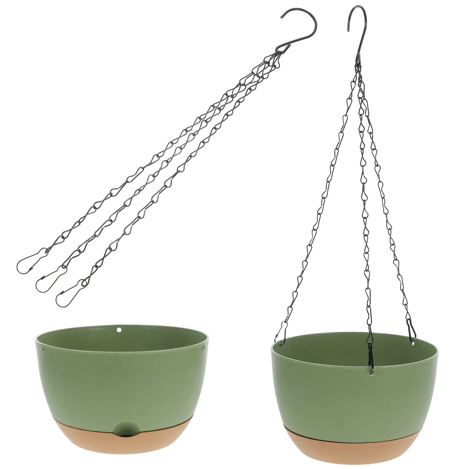 

2 Pcs Self-absorbent Hanging Basket Outdoor Indoor Plant Flowerpot Suspended Holder Decor Decorate