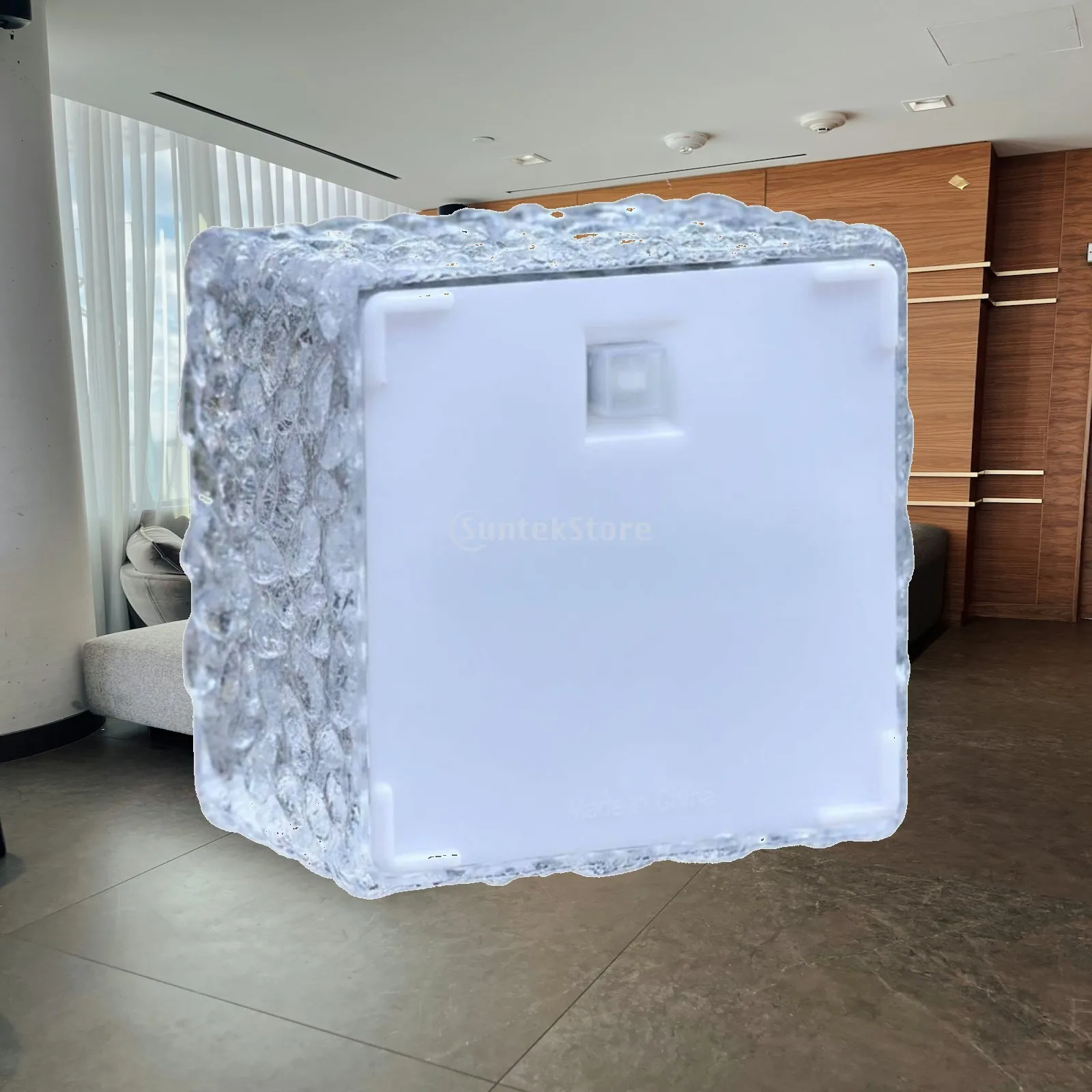 Garden Solar Outdoor Ice Brick LED Light Waterproof Design Energy Saving Lighting for Yard Steps and Walkways