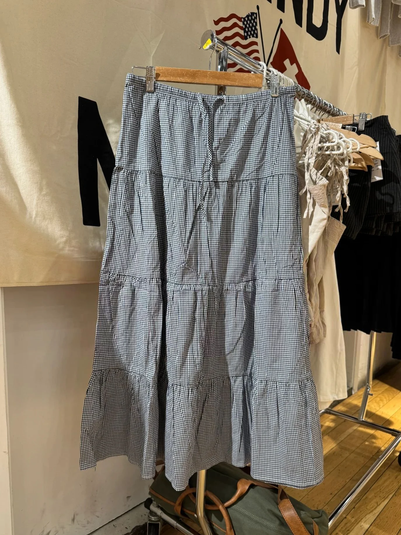 블랙 플래드 드로스트링 맥시 스커트 여성 여름 로우 웨이스트 A라인 코튼 롱 스커트 스쿨 스타일 빈티지 스트릿웨어 Y2k 팔다 신상