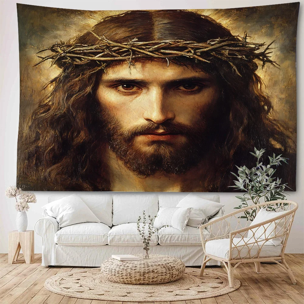 Jesus Saint God Jesus Background Decorative Tapestry Jesus Portrait Jesus Missionary Background Decorative Tapestry