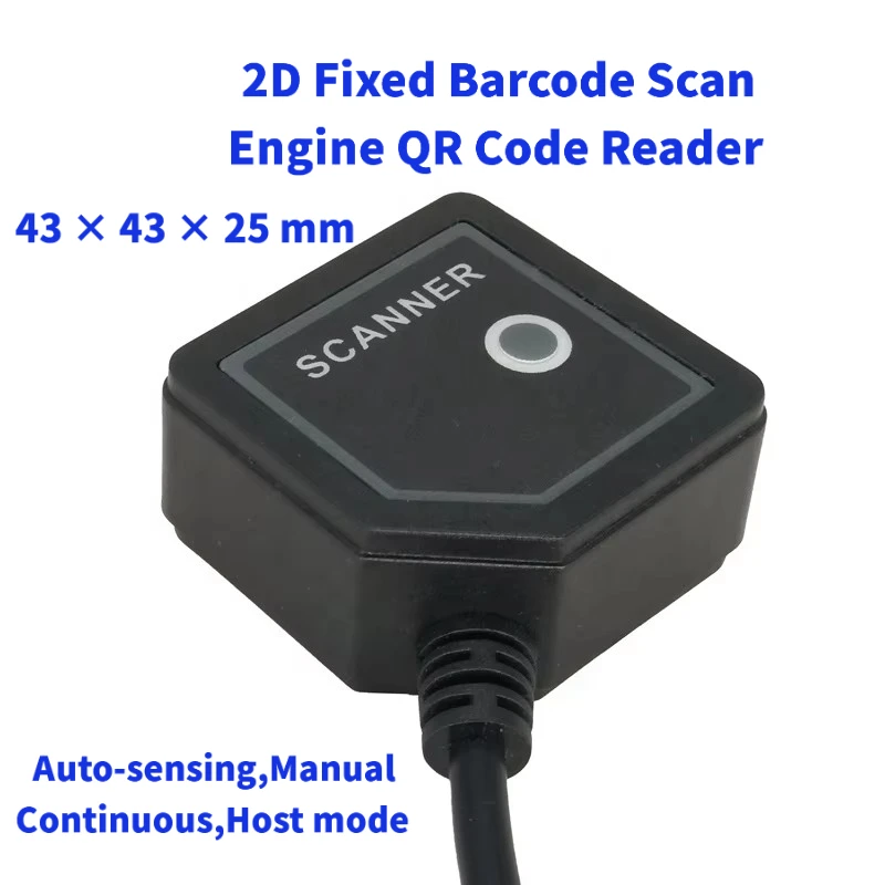 

Fixed Mount Automatic Programmable QR Code Scanner 2D Rugged Auto Scan Barcode Scanner Reader Module for IOT Machine