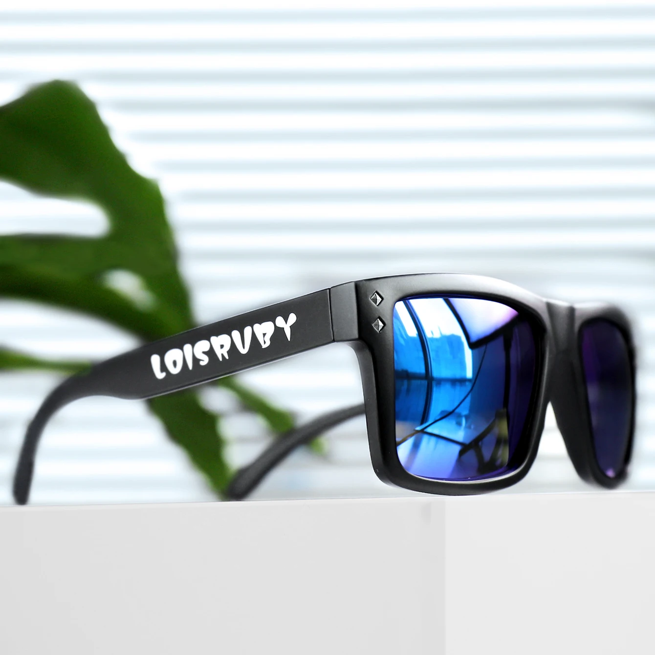 LOISRUBY Modische Angel-Sonnenbrille, Unisex, lässig, quadratisch, UV-Schutz, für Outdoor-Sport, Radfahren, Strand, Baseball