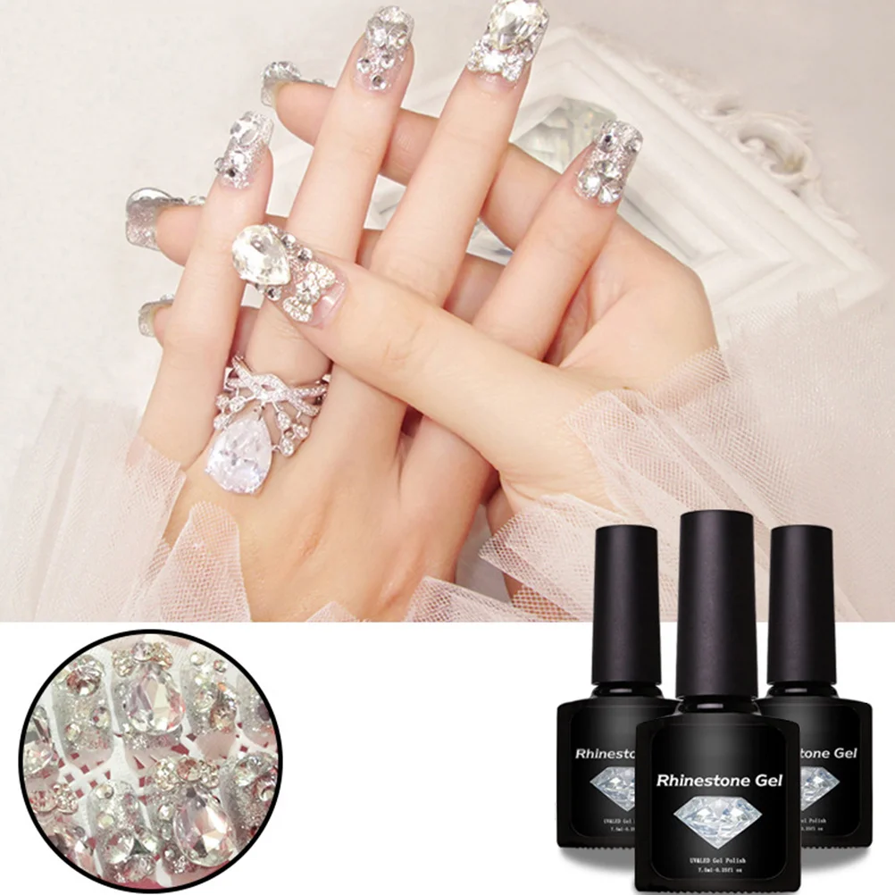 Juego de pegamento para uñas postizas naturales, Kit de herramientas de manicura duradero, accesorios de decoración de uñas, Gel, 2 uds.