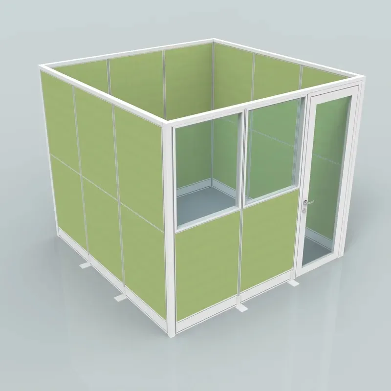 Sound insulation office partition wall Aluminum frame Tempered glass Work area partition wall, suitable for commercial