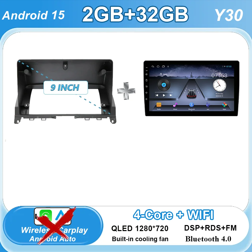 Android 15 Voor Mercedes Benz C Klasse 3 C220 C180 W204 S204 2006-2011 Auto Multimedia Video Player Radio stereo GPS Auto play Auto