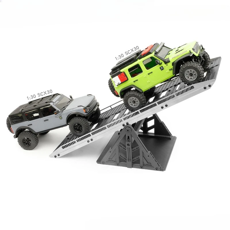 1set Simulate Stainless Steel Seesaw Track Roadblocks for 1/24 1/30 RC Crawler Traxxas SCX30 Diy Parts