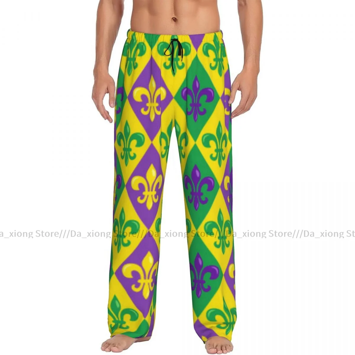 Mardi Gras Mens Pajamas Pyjamas Pants Lounge Pants Sleep Bottoms