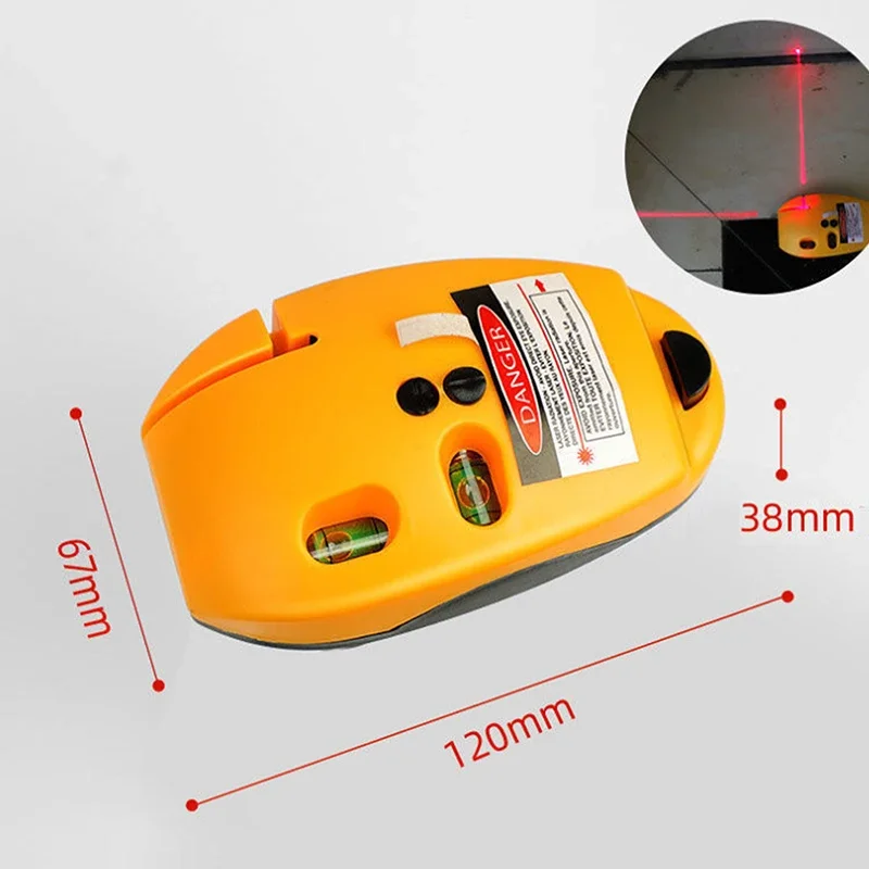 2 Lines Laser Levels Magnetic/Non-magnetic Vertical Laser Level Infrared Horizontal Line 90° Angle Leveling 5-6M Long Distance