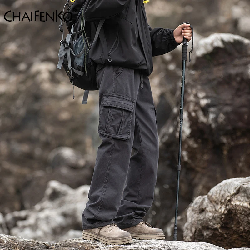 

Men Outdoor Comfort Sweat Pants New Solid Casual Versatile Jogger Pants Autumn Winter Fashion Camping Hiking Cargo Pants Men