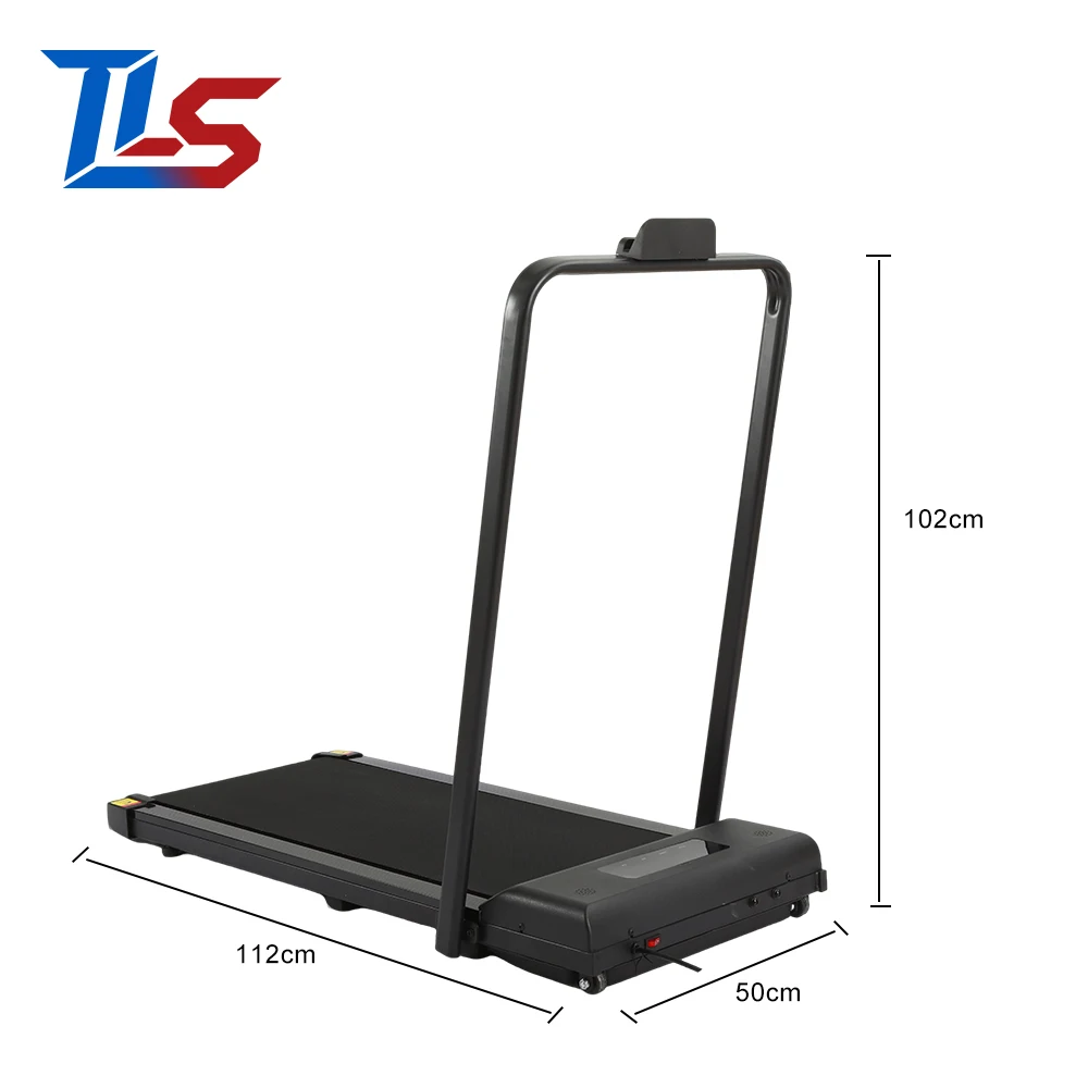Space Saving Mini Treadmill Foldable Electric Walking Pad With Armrest Fitness Running Machine for Small Apartment Home Use