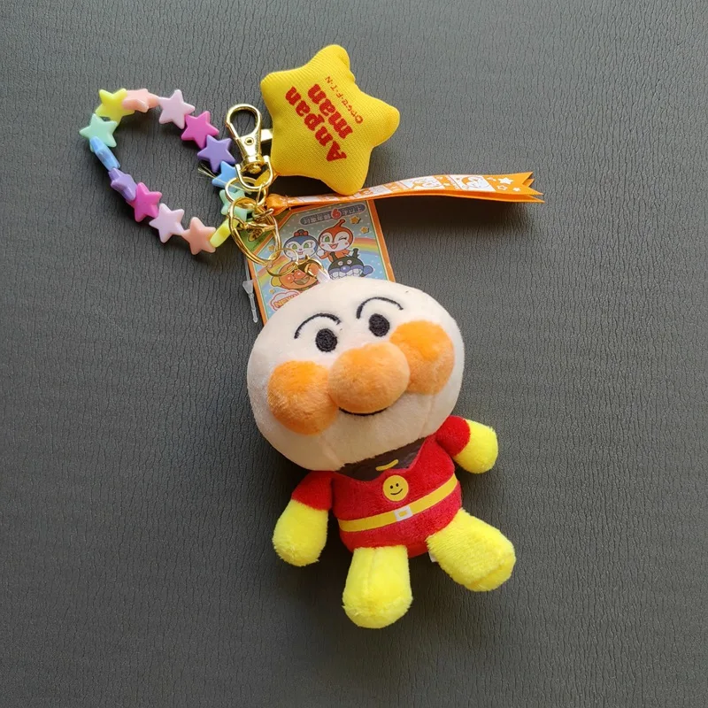 Kawaii Anpanman Baikinman Cute Cartoon Plush Toys Keychain Accessories Backpack Pendant Boys and Girls Creative Festival Gifts